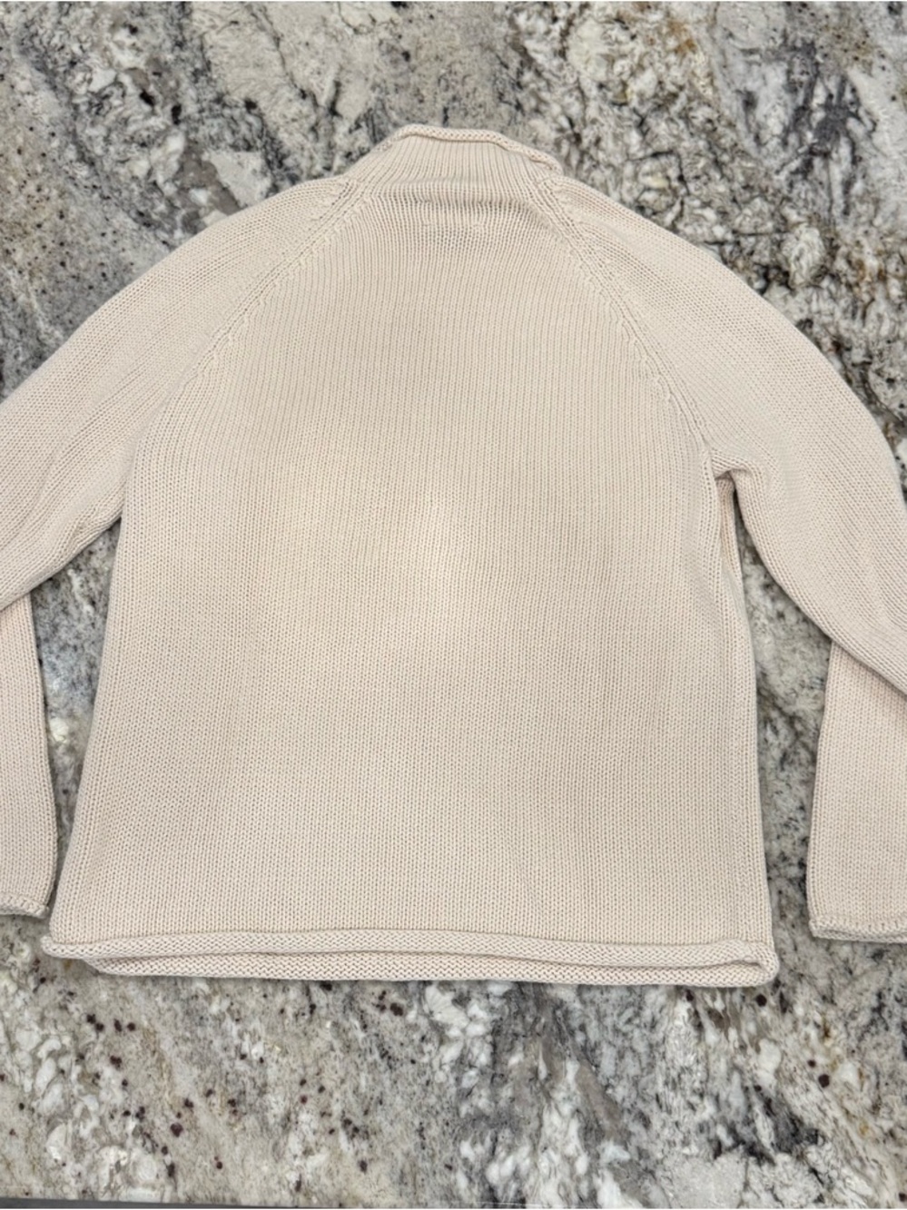 J. Crew Cream Knit Rollneck Cotton Sweater Size XXS - Picture 2 of 4
